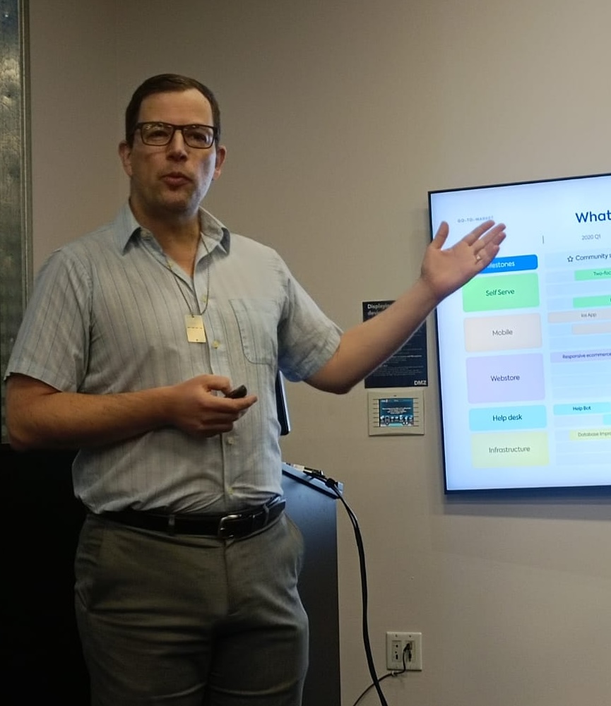 Moshe working with founders