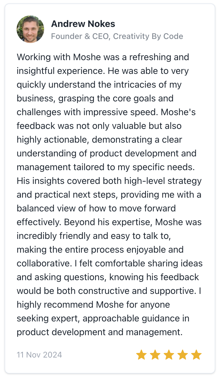 Client testimonial