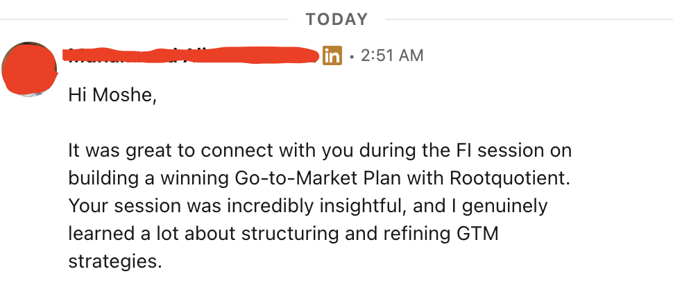 Client testimonial